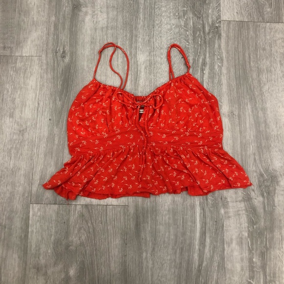 Urban Outfitters: Orange Babydoll Tank Top - Picture 1 of 3